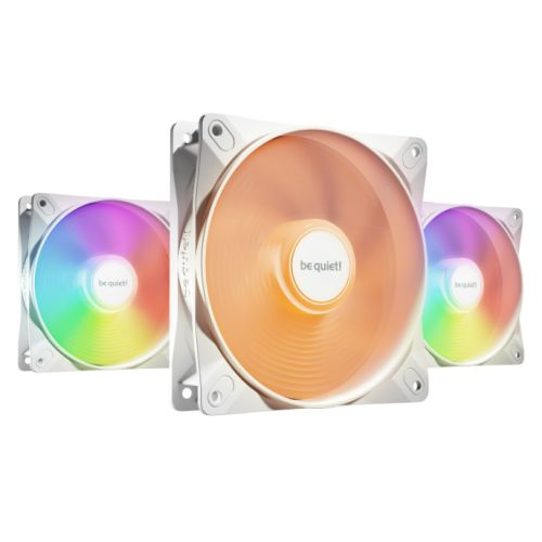 Be Quiet! (BL122) Light Wings LX 12cm PWM ARGB Case Fans (3 Pack), Rifle Bearing, Impeller w/ 16 LEDs, Daisy-Chain, Up to 1600 RPM, White Be Quiet! (BL122) Light Wings LX 12cm PWM ARGB Case Fans (3 Pack), Rifle Bearing, Impeller w/ 16 LEDs, Daisy-Chain, Up to 1600 RPM, White